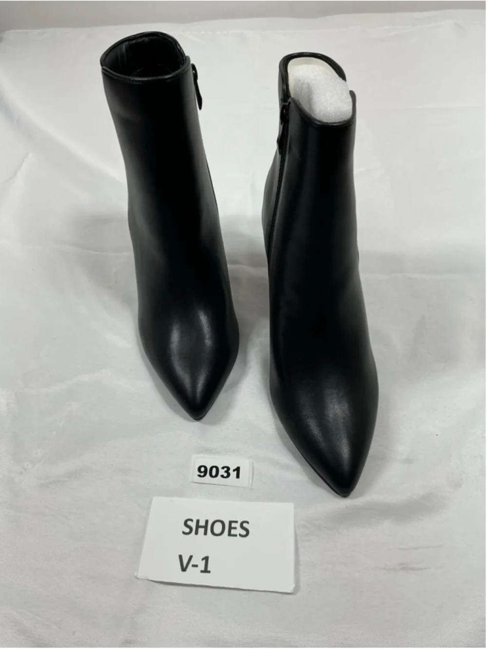 Womans New Stiletto Ankle Boots 9 Black Side Zip Pointed Toe